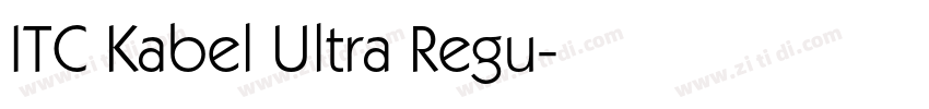 ITC Kabel Ultra Regu字体转换